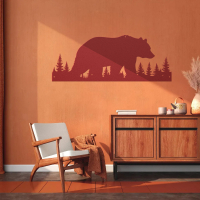 Bear in Wilderness Metal Wall Art - Image 4