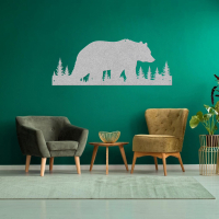Bear in Wilderness Metal Wall Art - Image 3