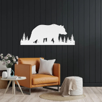 Bear in Wilderness Metal Wall Art - Image 2