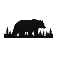 Bear in Wilderness Metal Wall Art - Image 6