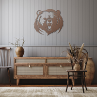 Savage Grizzly Face Steel Wall Art - Image 8