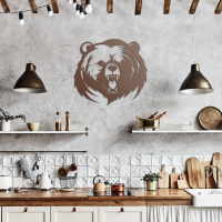 Savage Grizzly Face Steel Wall Art - Image 7