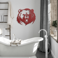 Savage Grizzly Face Steel Wall Art - Image 4