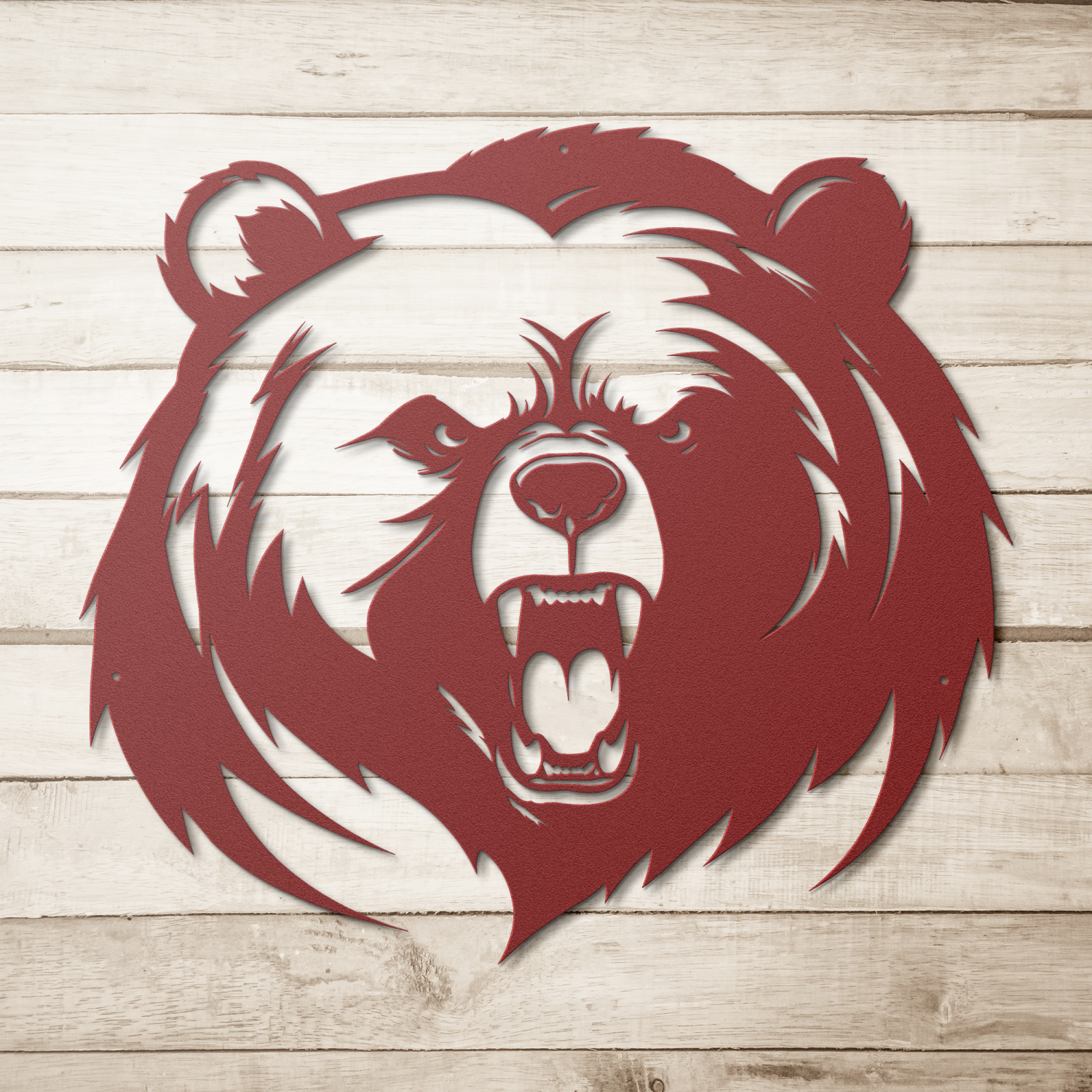 Savage Grizzly Face Steel Wall Art - Image 5