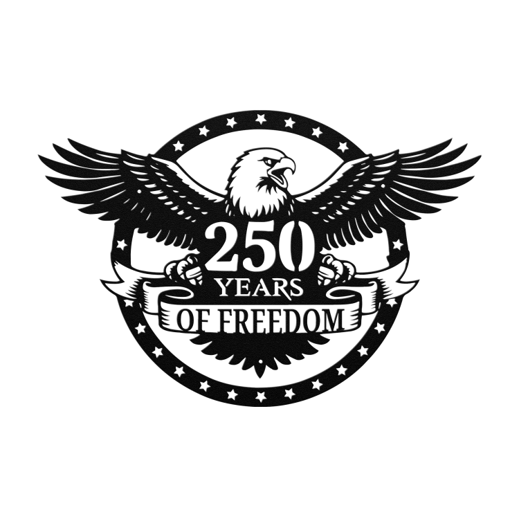 250 Years of Freedom Patriotic Metal Art