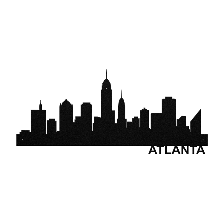 ATLANTA Skyline - Metal Wall Art