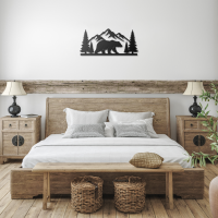 Bear Wilderness Mountain Metal Art - Image 3