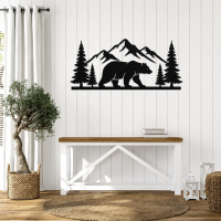 Bear Wilderness Mountain Metal Art - Image 2