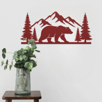 Bear Wilderness Mountain Metal Art - Image 5
