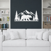 Bear Wilderness Mountain Metal Art - Image 7