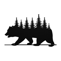 Bear Pine Forest Wall Art