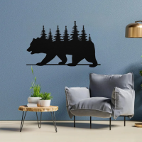 Bear Pine Forest Wall Art - Image 2