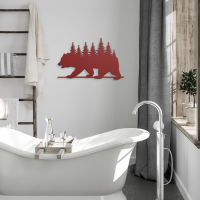 Bear Pine Forest Wall Art - Image 4