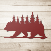 Bear Pine Forest Wall Art - Image 5