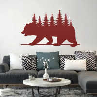 Bear Pine Forest Wall Art - Image 5