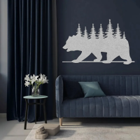 Bear Pine Forest Wall Art - Image 6
