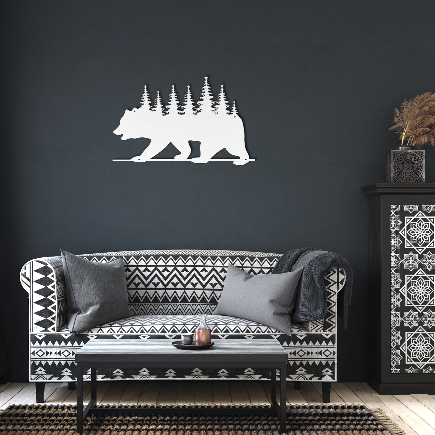 Bear Pine Forest Wall Art - Image 6