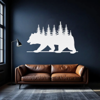 Bear Pine Forest Wall Art - Image 7