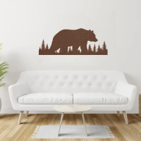 Bear in Wilderness Metal Wall Art - Image 4