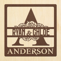 Bespoke Couples Name and Last NameWall Art - Image 2