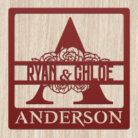 Bespoke Couples Name and Last NameWall Art - Image 3