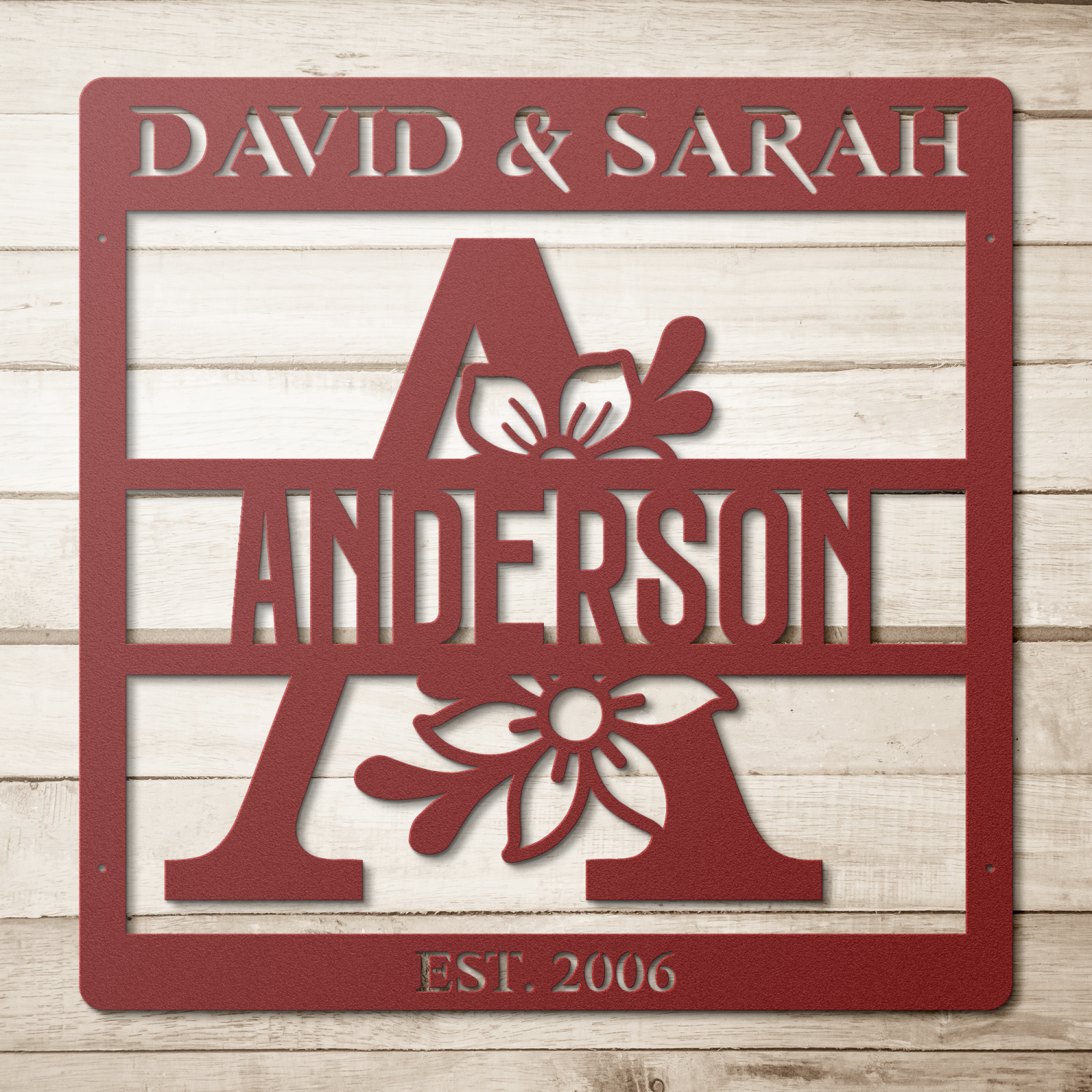 Bespoke Family Name Metal Wall Art - Image 5