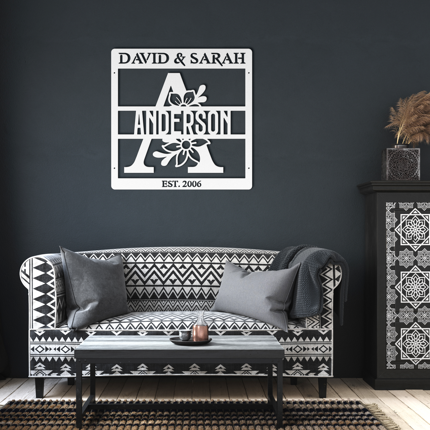 Bespoke Family Name Metal Wall Art - Image 6