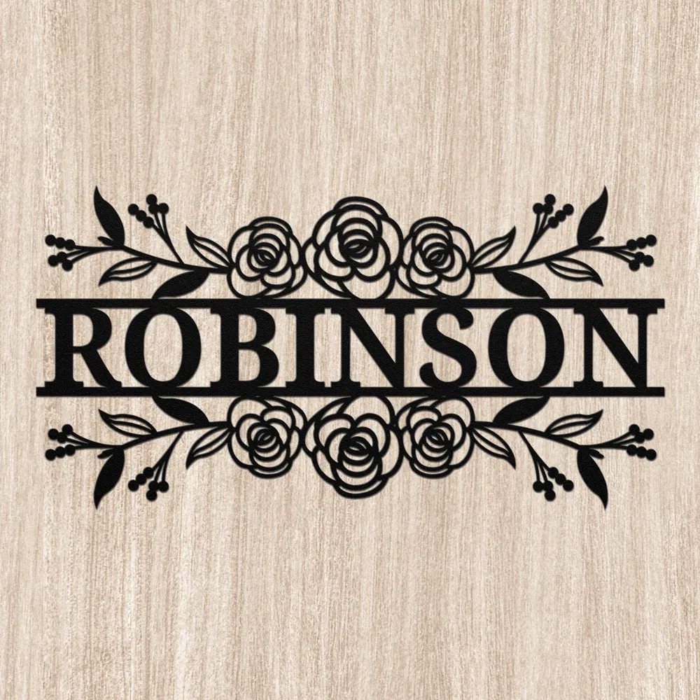 Bespoke Outdoor family Name Metal Wall Art
