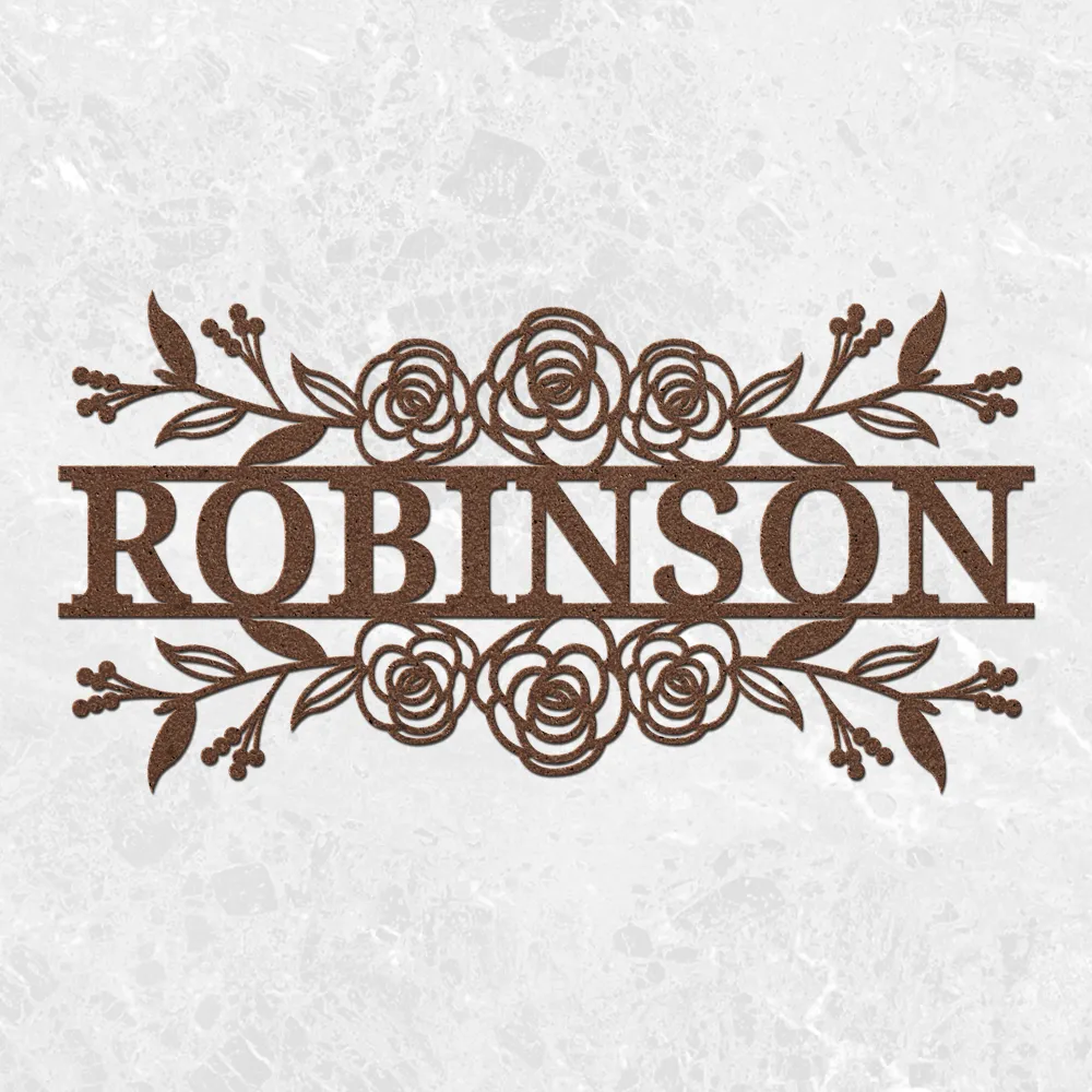 Bespoke Outdoor family Name Metal Wall Art - Image 2