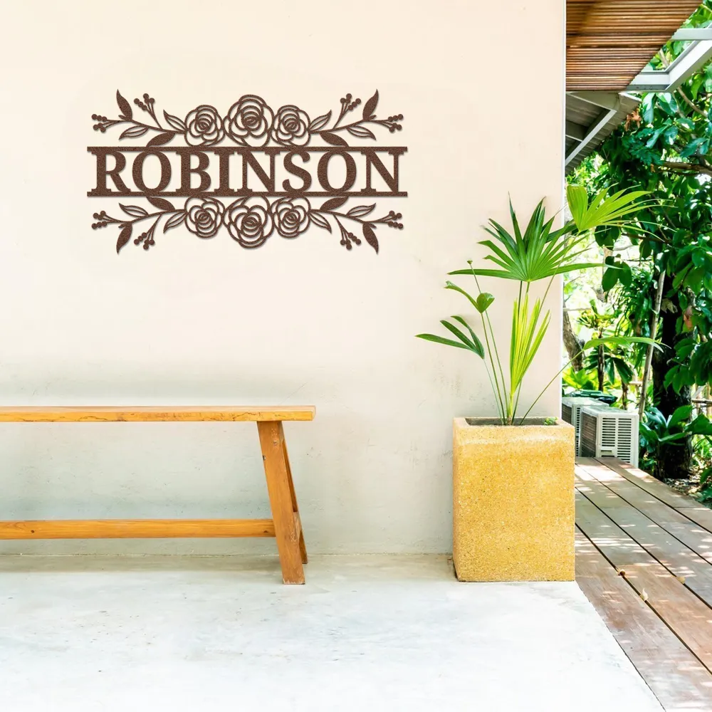 Bespoke Outdoor family Name Metal Wall Art - Image 8