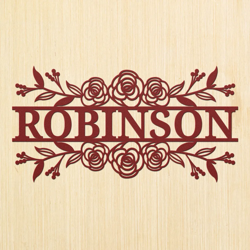 Bespoke Outdoor family Name Metal Wall Art - Image 4