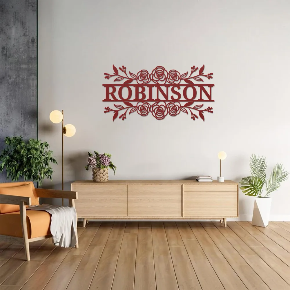 Bespoke Outdoor family Name Metal Wall Art - Image 7