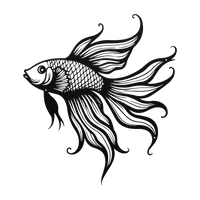 Betta Fish Metal Wall Art