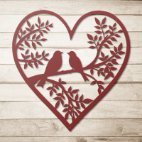 Birds on Branch Heart Framed Wall Art - Image 5