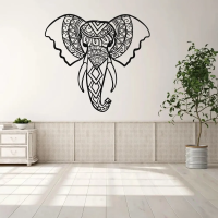 Boho Elephant Spirit Metal Wall Art