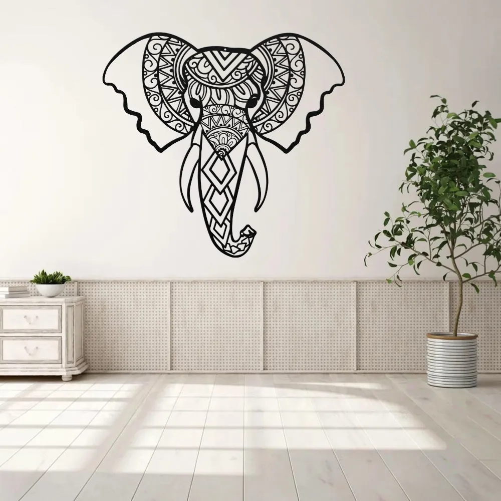 Boho Elephant Spirit Metal Wall Art