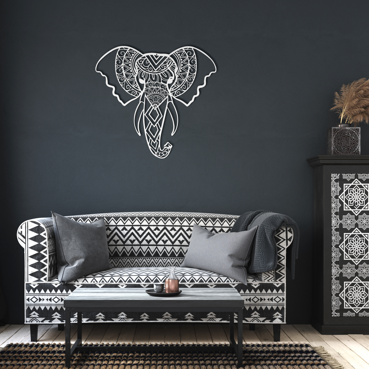 Boho Elephant Spirit Metal Wall Art - Image 6