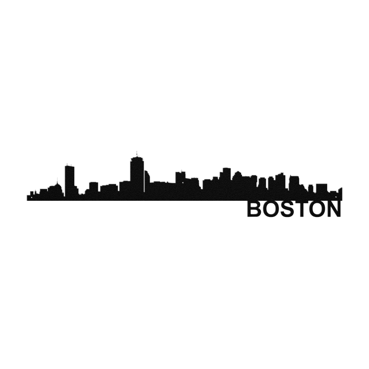 Boston Skyline - Metal Wall Art