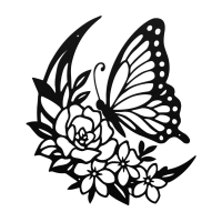 Butterfly Blossom Steel Wall Art