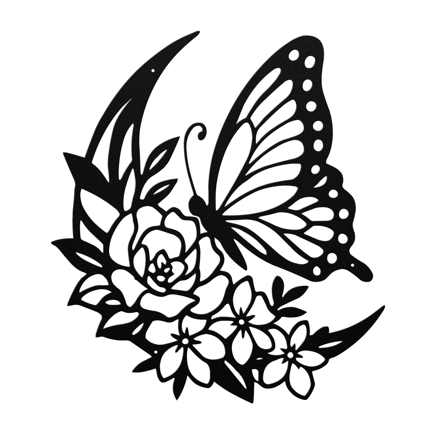Butterfly Blossom Steel Wall Art