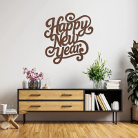 Calligraphic Happy New Year Metal Art - Image 4