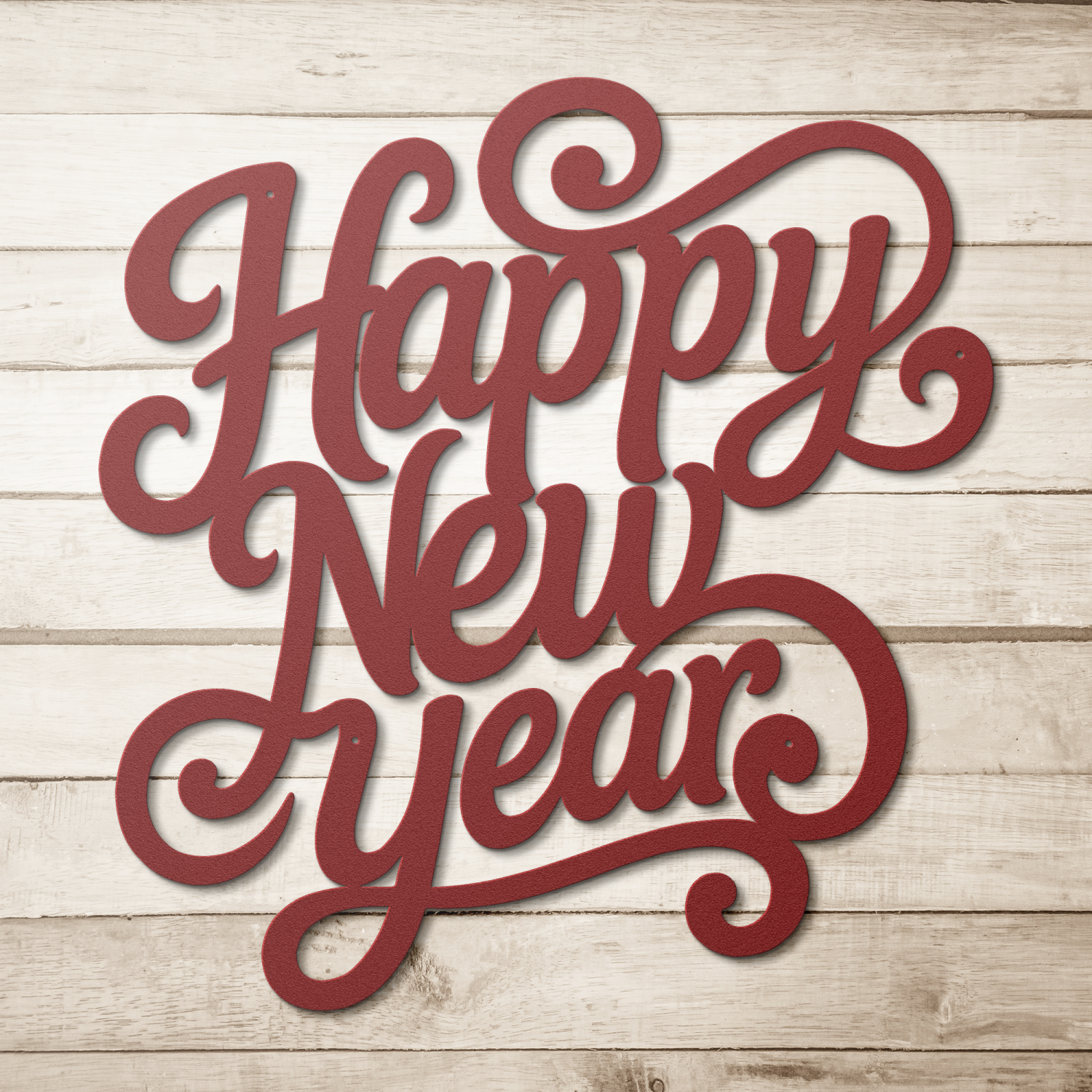 Calligraphic Happy New Year Metal Art - Image 5