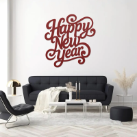 Calligraphic Happy New Year Metal Art - Image 5