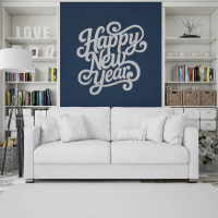 Calligraphic Happy New Year Metal Art - Image 6