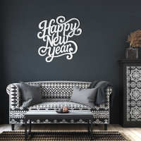 Calligraphic Happy New Year Metal Art - Image 6