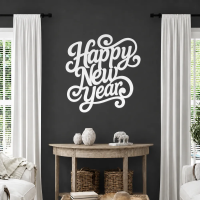 Calligraphic Happy New Year Metal Art - Image 7