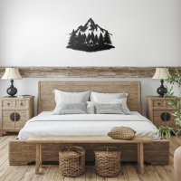 Campfire Mountain Range Metal Art - Image 3