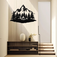 Campfire Mountain Range Metal Art - Image 2