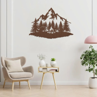 Campfire Mountain Range Metal Art - Image 4