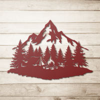 Campfire Mountain Range Metal Art - Image 5